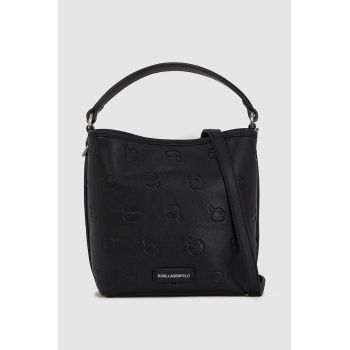 Geanta shopper cu model monograma si bareta detasabila