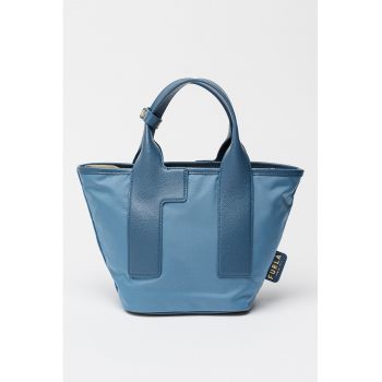 Geanta shopper mica cu garnituri de piele Piuma