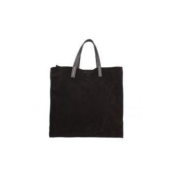 Geanta tote din piele intoarsa cu etui detasabil Novara Lux