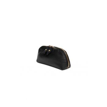 Portfard piele -  Solaresse negru - 17 x 5 x 9 cm