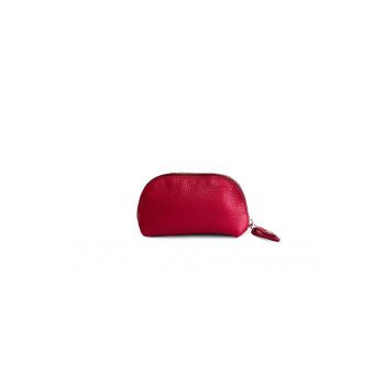 Portfard piele -  Sun - rosu - 12 x 5 x 8 cm