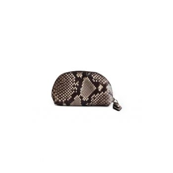 Portfard piele -  Sun - sarpe grej - 12 x 5 x 8 cm