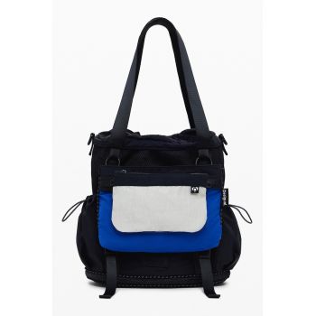 Rucsac convertibil cu model colorblock