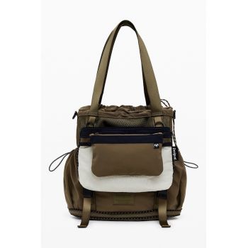 Rucsac convertibil cu model colorblock