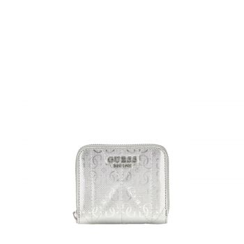 Aldina laminated mini wallet silver