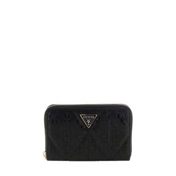 Aldina medium zip around wallet black