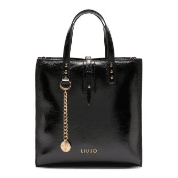 Geanta crossbody cu aspect lacuit Geanta crossbody cu aspect lacuit