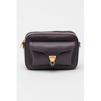 Geanta crossbody de piele cu barera detasabila cu model Beat Soft