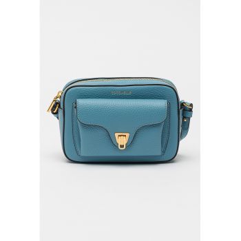 Geanta crossbody de piele cu buzunar frontal Beat Soft