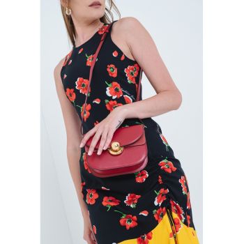 Geanta crossbody de piele cu clapa1 Geanta crossbody de piele cu clapa1