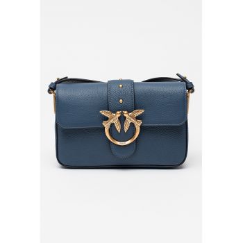 Geanta crossbody de piele cu logo