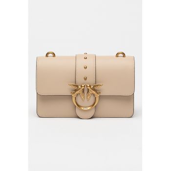 Geanta crossbody din piele cu bareta din lant