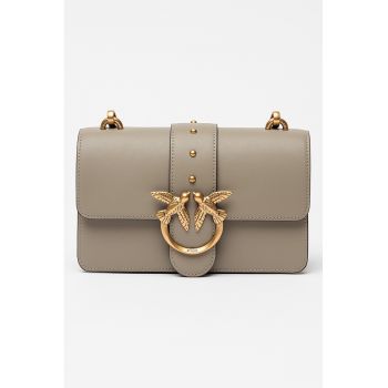 Geanta crossbody din piele cu bareta din lant Geanta crossbody din piele cu bareta din lant