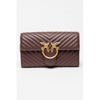 Geanta crossbody din piele cu model matlasat Love One Geanta crossbody din piele cu model matlasat Love One