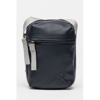 Geanta crossbody din piele ecologica cu bareta textila