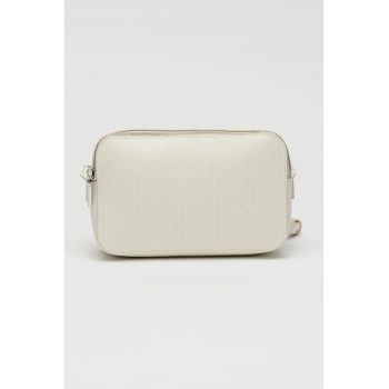 Geanta crossbody din piele ecologica cu model monograma Geanta crossbody din piele ecologica cu model monograma