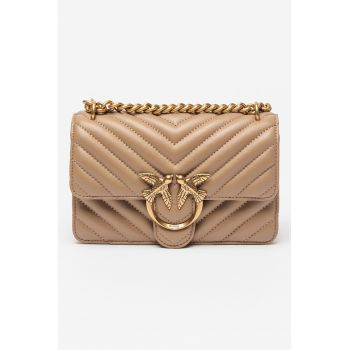 Geanta crossbody piele cu aspect matlasat Love - 54645 Geanta crossbody piele cu aspect matlasat Love - 54645