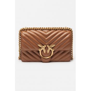 Geanta crossbody piele cu aspect matlasat Love - 54645 Geanta crossbody piele cu aspect matlasat Love - 54645