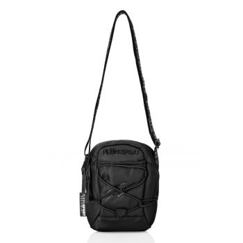 Geanta crossbody unisex cu detaliu logo