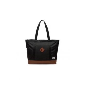 Geanta dama  Heritage Tote - textil/piele ecologica - 14.4x15.6 cm - neagra