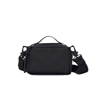 Geanta de dama  Box Bag Micro - impermeabila - negru - 11x16x7.5cm - poliuretan/poliester
