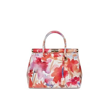 Geanta din piele cu flori Gioia model Geanta din piele cu flori Gioia model