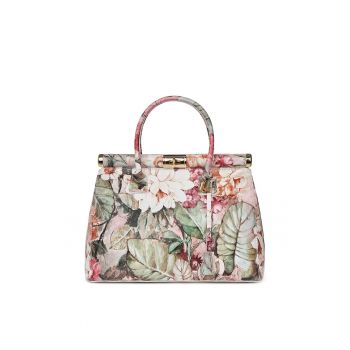 Geanta din piele cu flori Gioia model Geanta din piele cu flori Gioia model