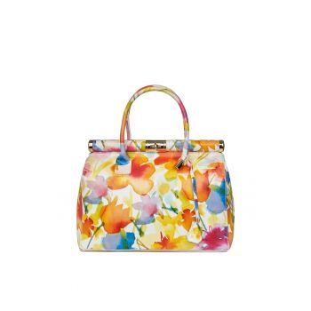 Geanta din piele cu flori Gioia model Geanta din piele cu flori Gioia model