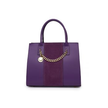 Geanta piele naturala cu doua compartimente Narcisa Geanta piele naturala cu doua compartimente Narcisa