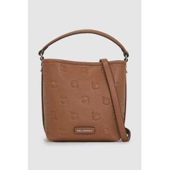 Geanta shopper cu model monograma si bareta detasabila