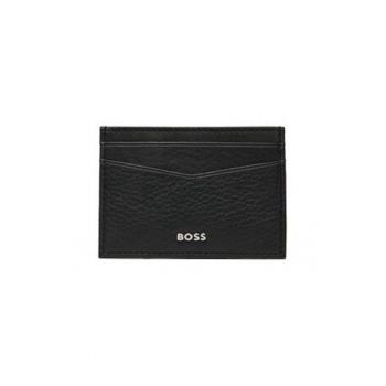 Portofel barbati  etui pentru carduri - negru - piele - 9x6 cm Portofel barbati  etui pentru carduri - negru - piele - 9x6 cm