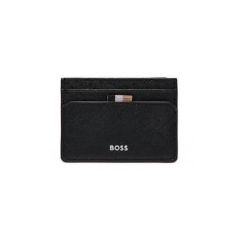 Portofel barbati  Etui pentru carduri - negru - piele ecologica - 10 x 7 x 0.5 cm Portofel barbati  Etui pentru carduri - negru - piele ecologica - 10 x 7 x 0.5 cm
