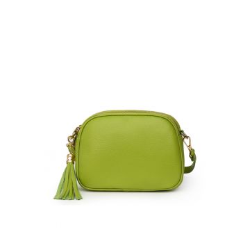 Poseta din piele cu trei compartimente Felicia verde Poseta din piele cu trei compartimente Felicia verde