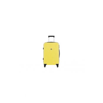 Troler  model T5629-6 - mare - galben - material plastic Troler  model T5629-6 - mare - galben - material plastic