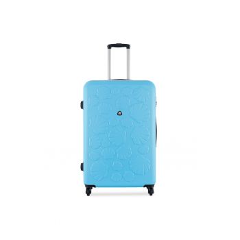 Troler  model T5695-3 - mare - albastru - material plastic Troler  model T5695-3 - mare - albastru - material plastic