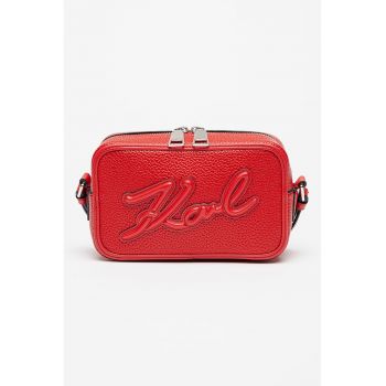 Geanta crossbody de piele ecologica cu logo in relief Skuare Geanta crossbody de piele ecologica cu logo in relief Skuare