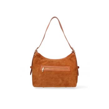 Geanta de piele intoarsa cu bareta de umar Araminta Pro Geanta de piele intoarsa cu bareta de umar Araminta Pro