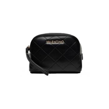 Portfard cosmetic  18x14x8 cm - negru - piele ecologica Portfard cosmetic  18x14x8 cm - negru - piele ecologica