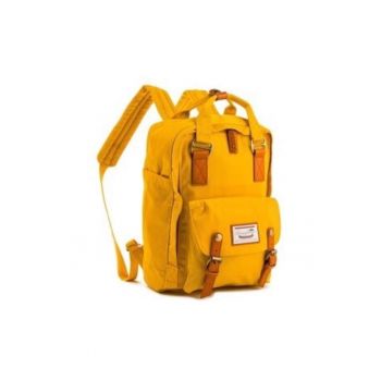 Rucsac  D010-0031-F - cu catarame - galben - plastic Rucsac  D010-0031-F - cu catarame - galben - plastic