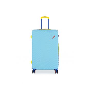 Troler  model T5938-3 - mare - albastru - din material plastic Troler  model T5938-3 - mare - albastru - din material plastic