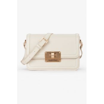 Geanta crossbody de piele ecologica Floren - Alb murdar