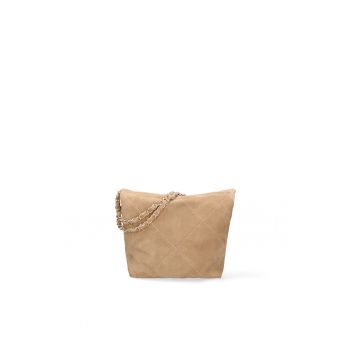 Geanta crossbody din piele intoarsa cu barete din lant Edera Plux Geanta crossbody din piele intoarsa cu barete din lant Edera Plux