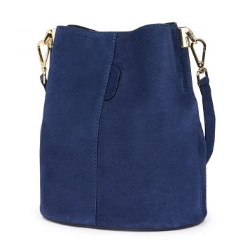 Geanta dama din piele intoarsa Milena bleumarin Geanta dama din piele intoarsa Milena bleumarin