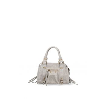 Geanta din piele cu bareta detasabila de umar Geanta din piele cu bareta detasabila de umar