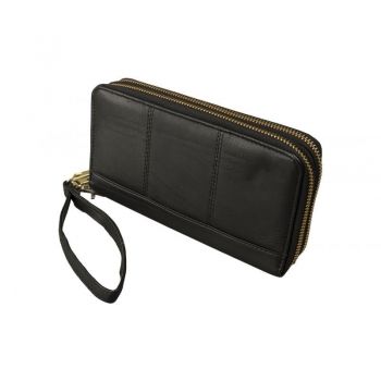 Portofel dama Delis, Marisola PT1429, piele naturala, Negru