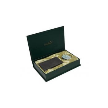 Set cadou portofel pentru femei -  negru - piele naturala - one size Set cadou portofel pentru femei -  negru - piele naturala - one size