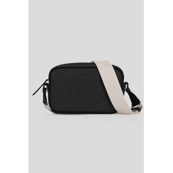 Geanta crossbody de piele cu logo