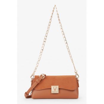 Geanta crossbody de piele ecologica cu bareta detasabila din lant