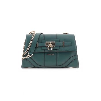 Geanta crossbody de piele ecologica cu bareta din lant