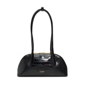 Geanta cu bareta de umar si aspect de piele de crocodil Heiley